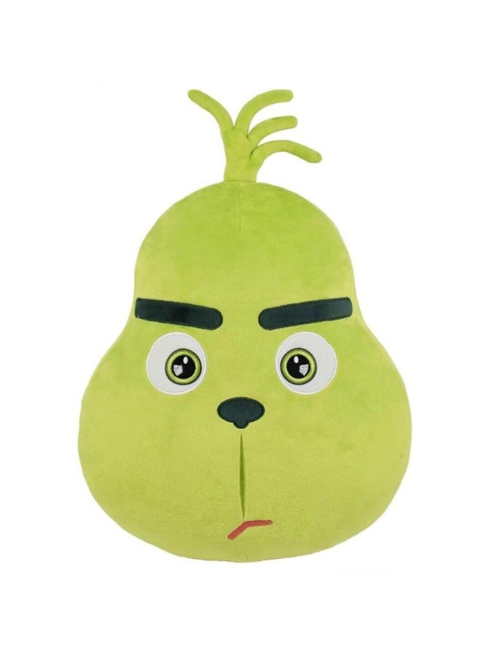 The Grinch 16 inch Plush Soft Green Christmas Mr. Grinch Bear Head Pillow Decor